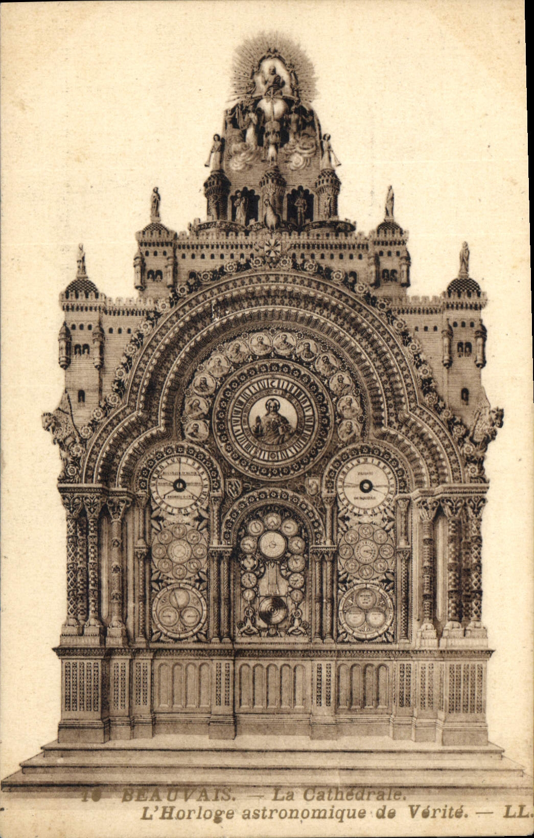 Beauvais — La Cathédrale. L'Horloge astronomique de Vérité. — LL.