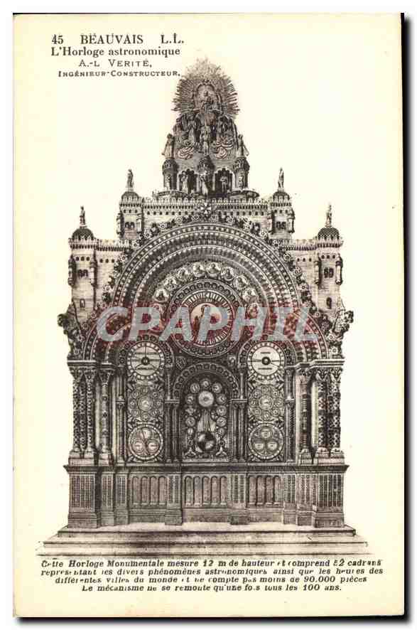 CPA Beauvais L'Horloge Astronomique 