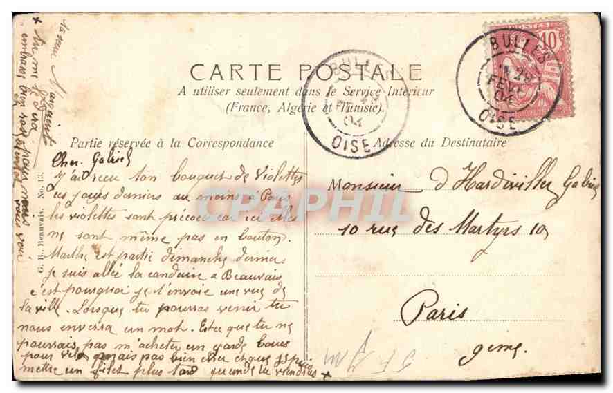 CPA Beauvais Porte du Palais de Justice et Grand Portail de la Cathedrale  — Verso