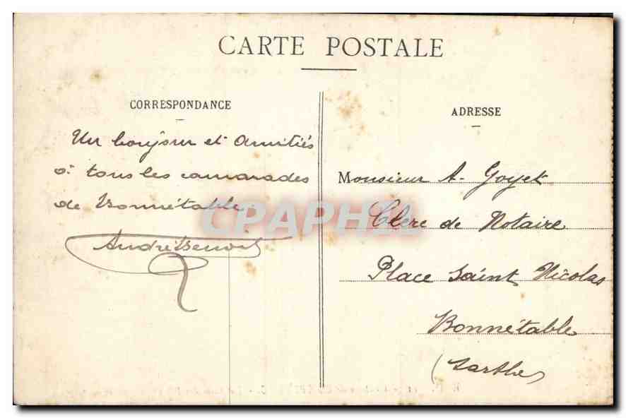 CPA Chateau de Compiegne La Salle des Fetes  — Rückseite