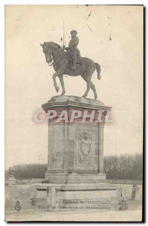 CPA Chateau de Chantilly Statue du Connetable de Montmorency 