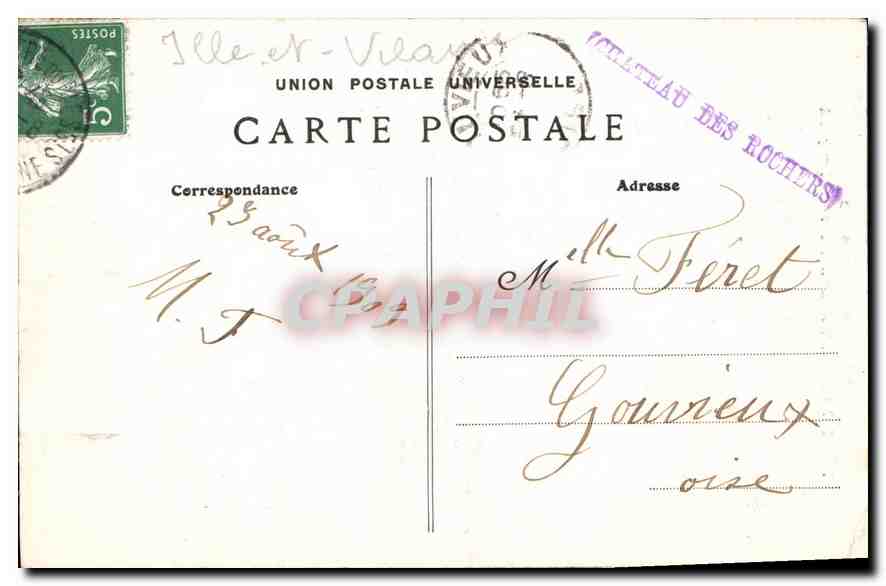 CPA Vitre Marie de Rabutin Chantal Marquise de Sevigne  — Rückseite