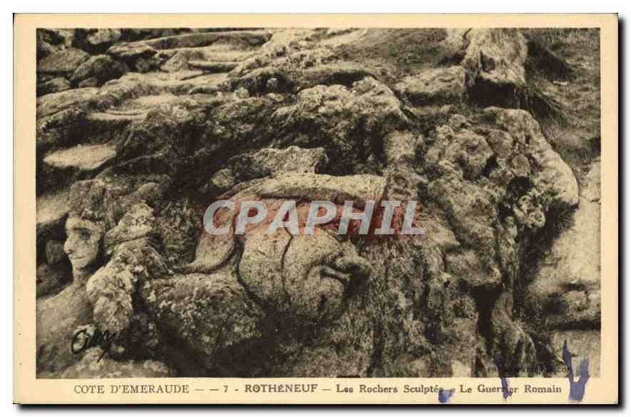 Côte d'Émeraude — ROTHÉNEUF — Les Rochers Sculptés — Le Guerrier Romain