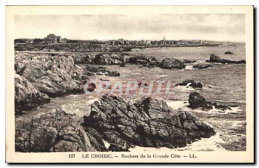CPA Le Croisic Rochers de la Grande Cote 