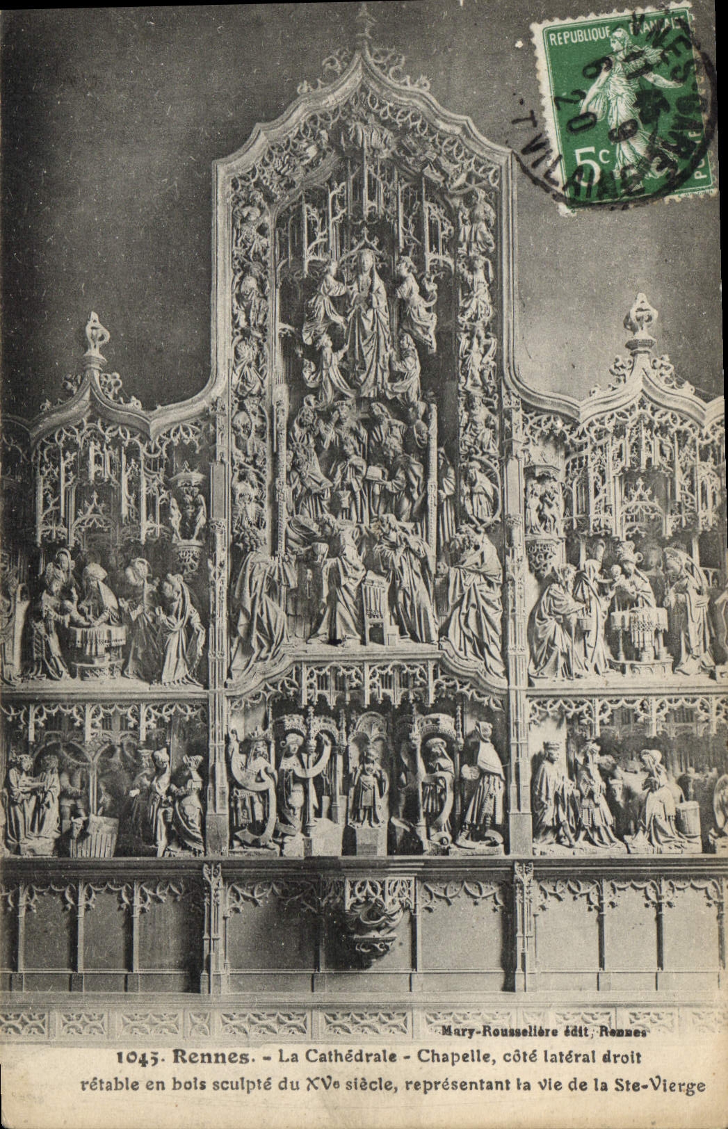 CPA Rennes La Cathedrale Chapelle cote lateral droit 