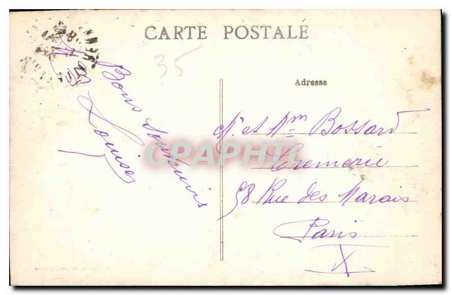 Rennes (Il-et-V.) — Les Serres du Jardin des Plantes — éditeur non identifié, n° de série 69 — Verso