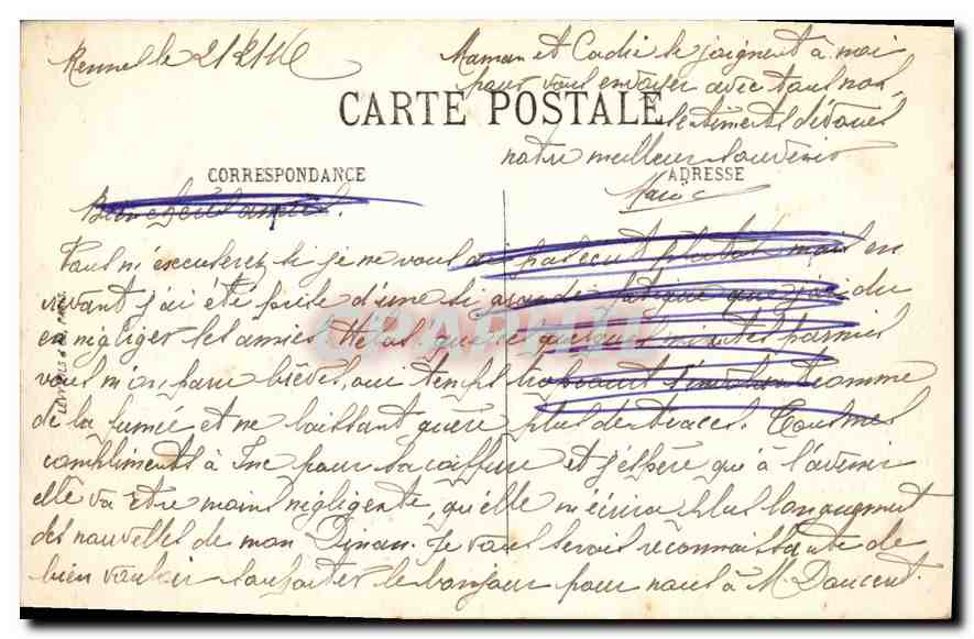 CPA Rennes Jardin des Plantes La Chasse de Diane  — Rückseite