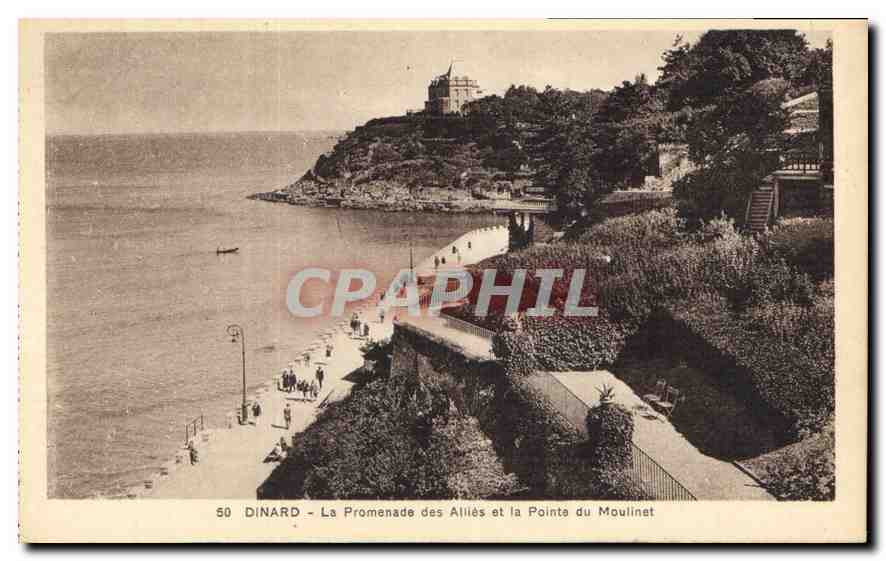 CPA Dinard La Promenade des Allies et la Pointe du Moulinet 