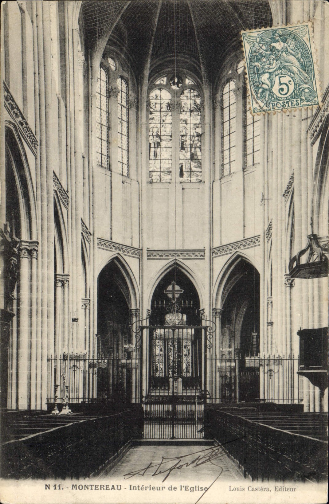 Montereau - Interior de la Iglesia — Louis Castéra, Editor, N°11