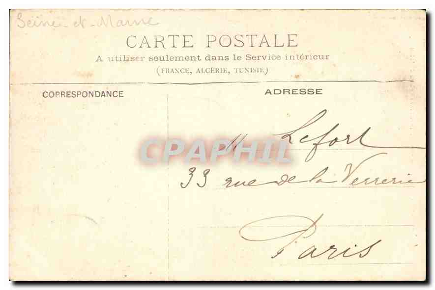 Montereau - Interior de la Iglesia — Louis Castéra, Editor, N°11 — Reverso