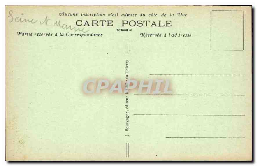 Méaux (S.-et-M.) — Le Jardin de l'Évêché — Vue prise de la Cathédrale — Edit. J. B. — Verso
