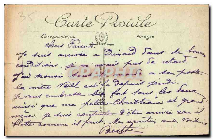 CPA Saint Lunaire La Pointe du Decolle  — Verso