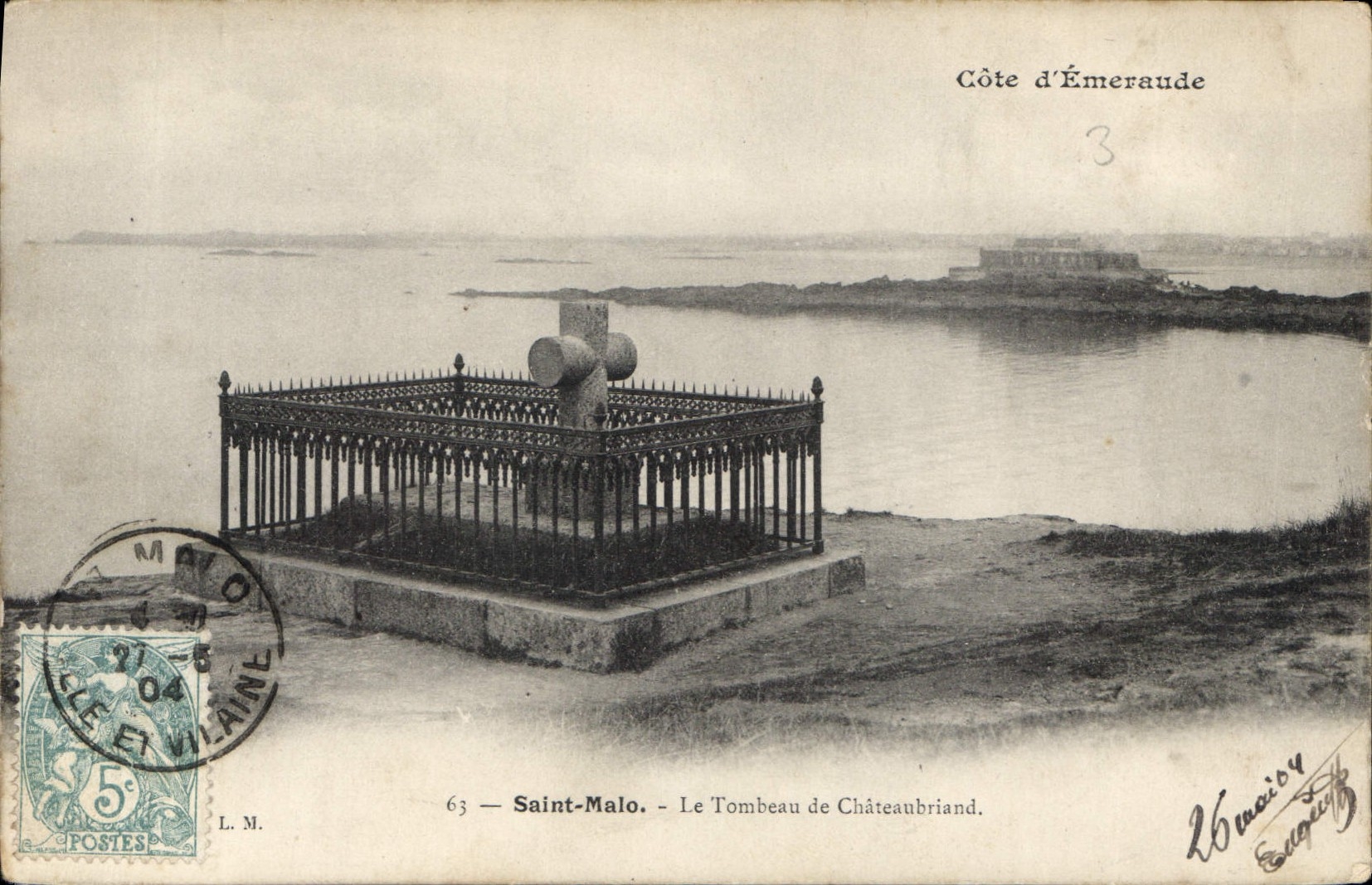Côte d'Émeraude — Le Tombeau de Châteaubriand — L. M. n°63