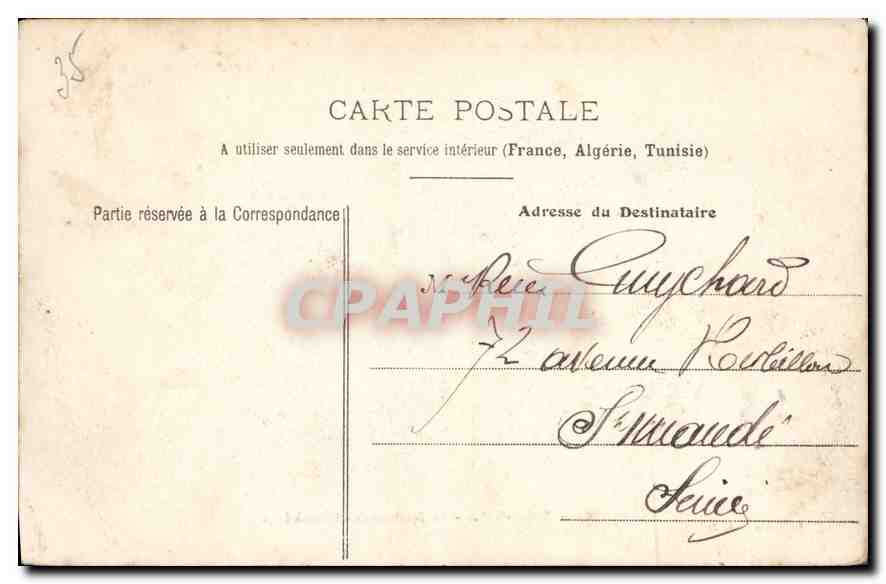 Côte d'Émeraude — Le Tombeau de Châteaubriand — L. M. n°63 — Verso