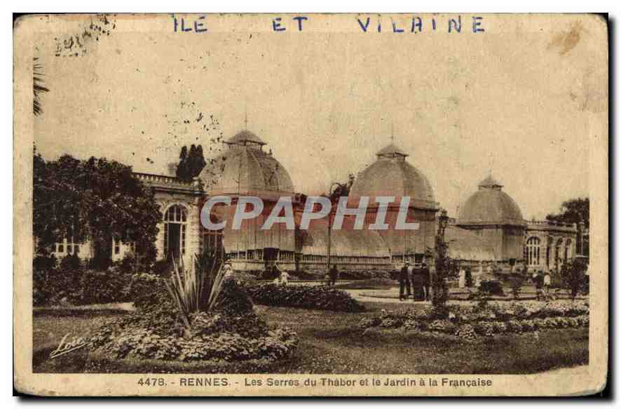 Rennes - Les Serres du Thabor et le Jardin à la Française — CPAPHIL n°4478