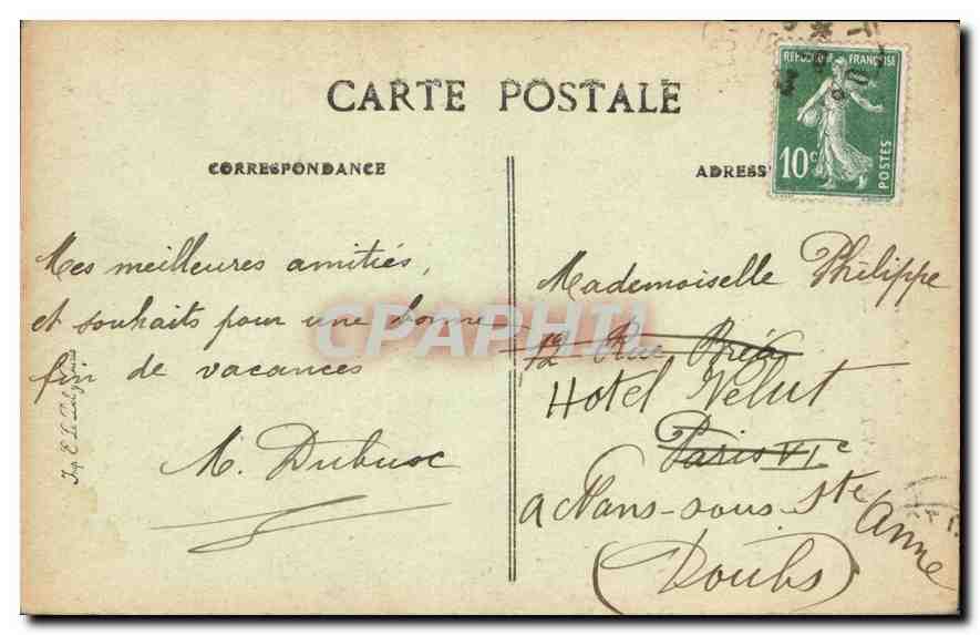 CPA Saint Lunaire Le Saut du Chien — Verso