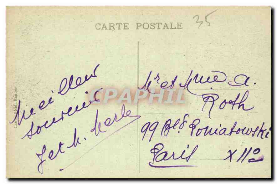 CPA Dinard La Vicomte Le Chemin de Ronde au lord St Servan sur Mer  — Rückseite