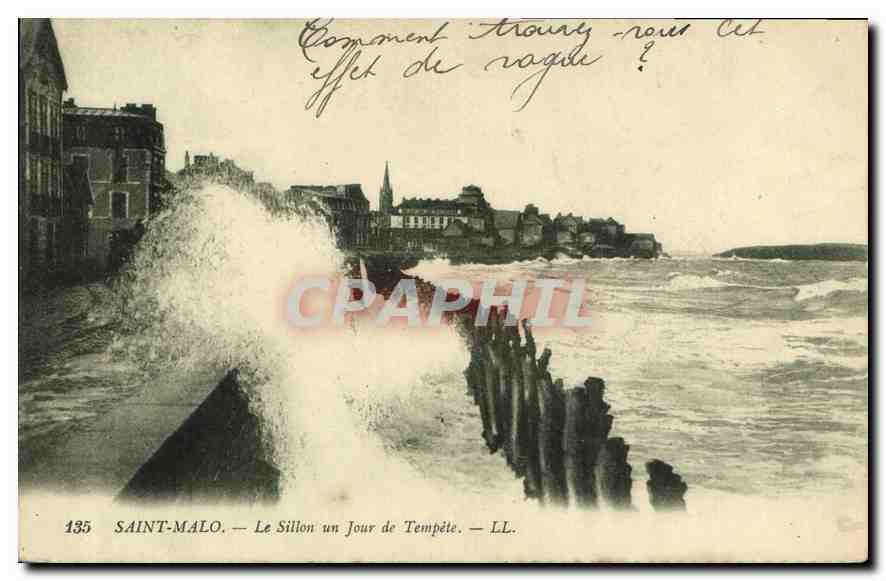 SAINT-MALO — Le Sillon un Jour de Tempête — LL. n°135
