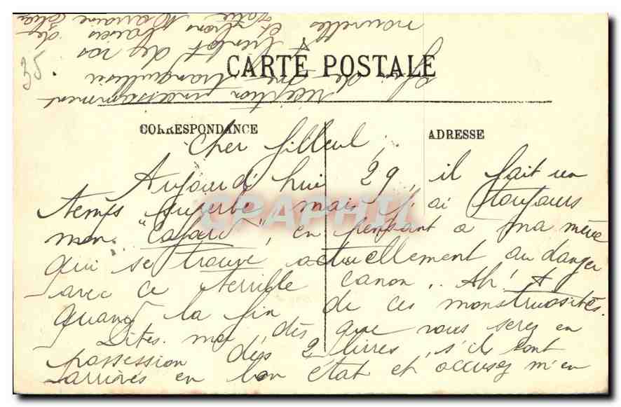 SAINT-MALO — Le Sillon un Jour de Tempête — LL. n°135 — Rückseite