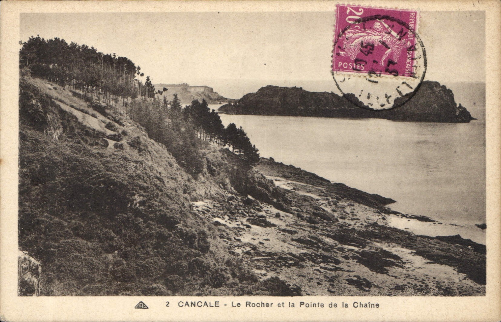 CPA Cancale Le Rocher et la Pointe de la Chaine 
