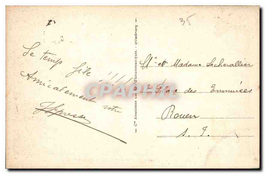 CPA Cancale Le Rocher et la Pointe de la Chaine  — Rückseite