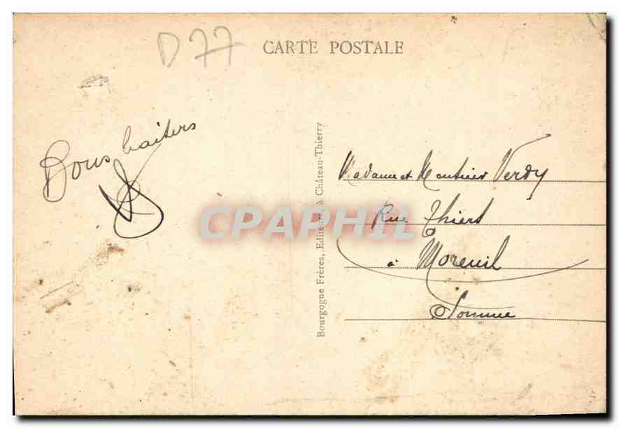 CPA Meaux Portail de la Cathedrale  — Rückseite