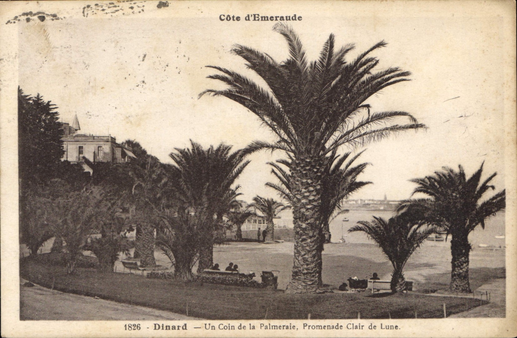 CPA Dinard Un Coin de la Palmerale Promenade Clair de Lure 