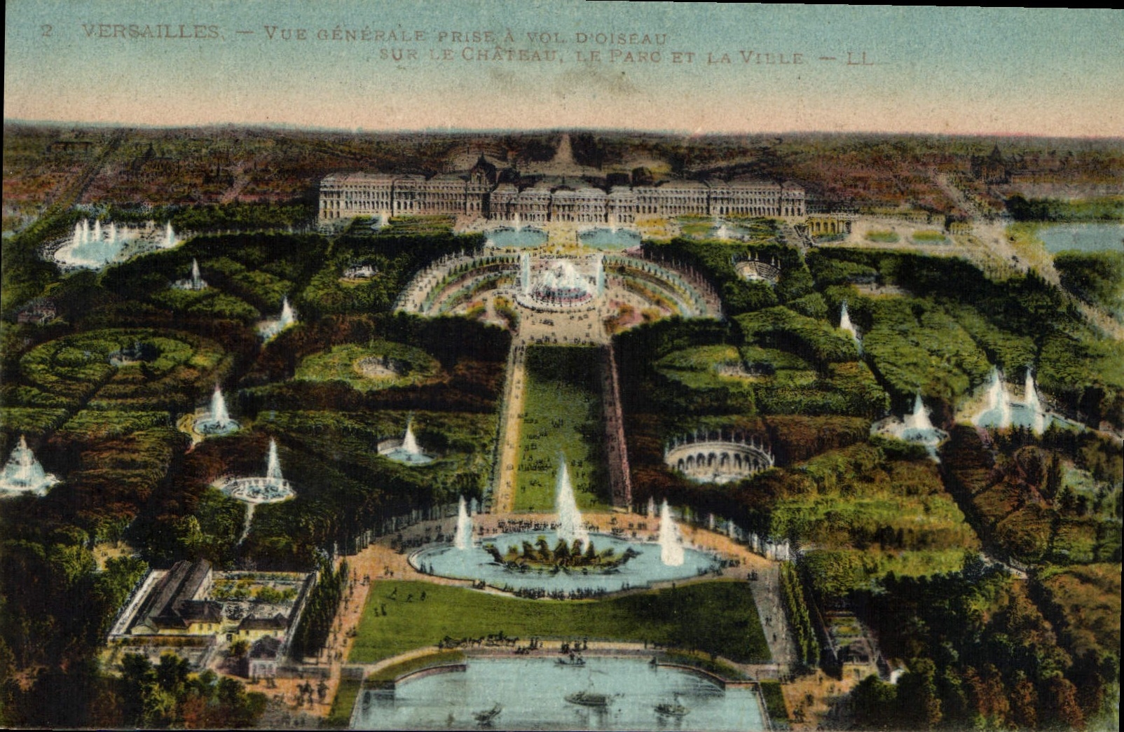 CPA Versailles Vue Generale prise a Vol d'Oiseau 