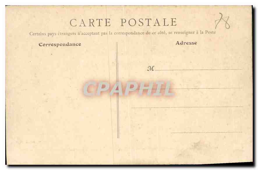 CPA Parc de Versailles Bassin et Terrasse Cote Ouest du Chateau  — Verso