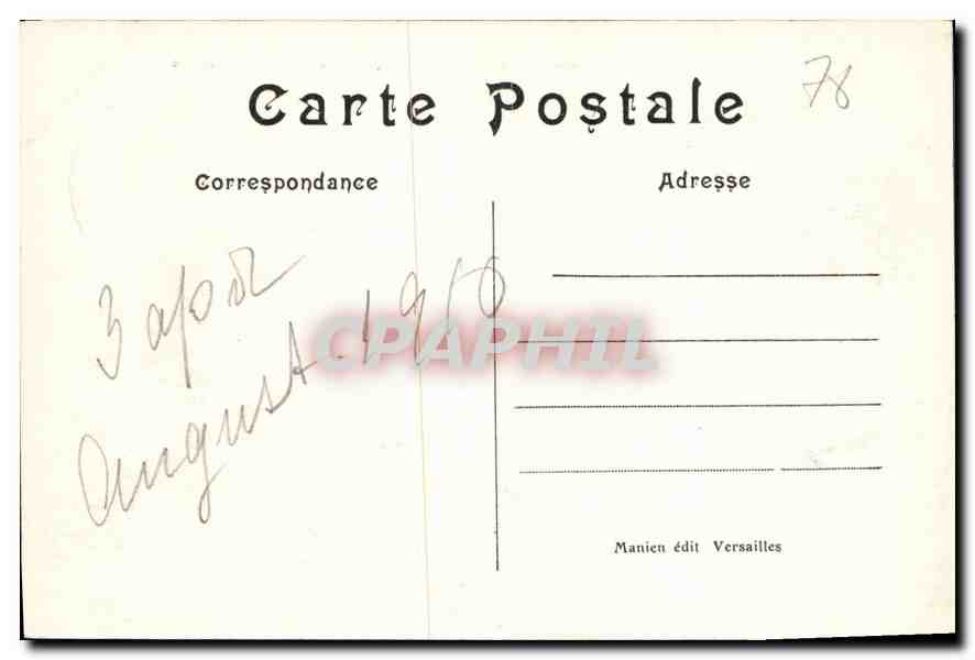 CPA Parc des Versailles Le Bassin de Latone  — Verso
