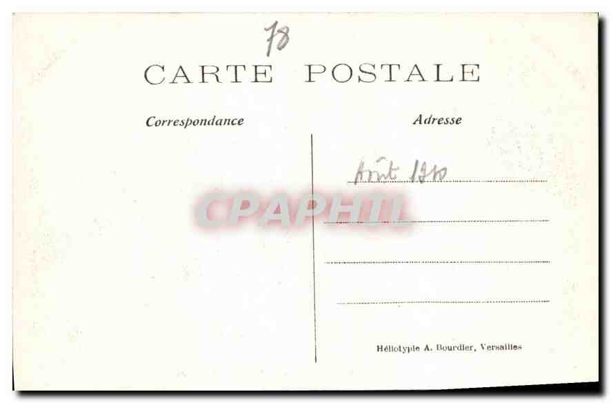 CPA Palais de Versailles Galerie des Glaces  — Verso