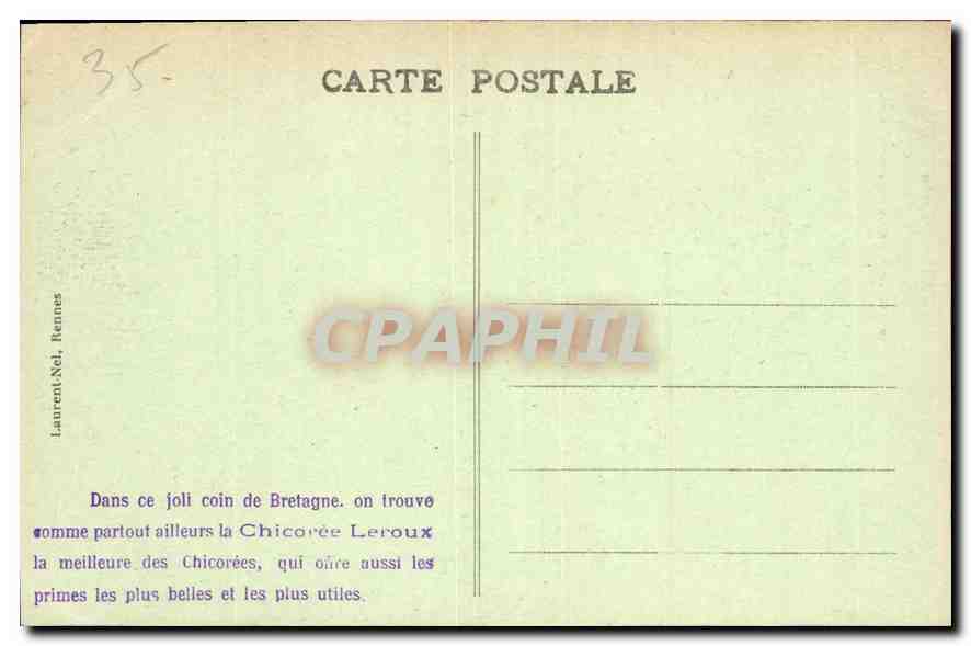 Côte d'Émeraude — Étude de Rochers - La Goule aux Fées — Laurent-Nel, Rennes — Rückseite