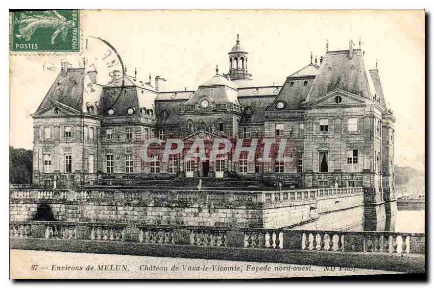 CPA Environs de Melun Chateau de Vaux le Vicome Facade nord ouest 