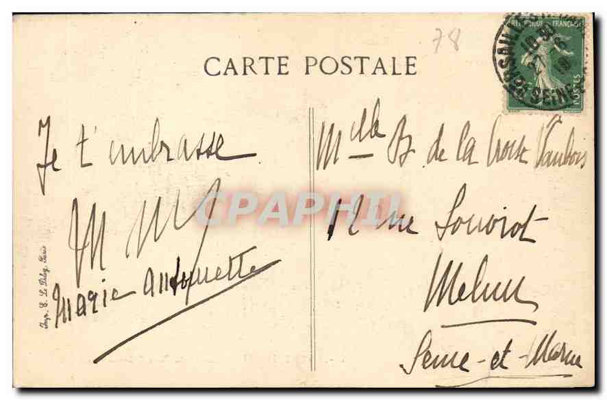 CPA Versailles Hameau du Petit Trianon  — Verso