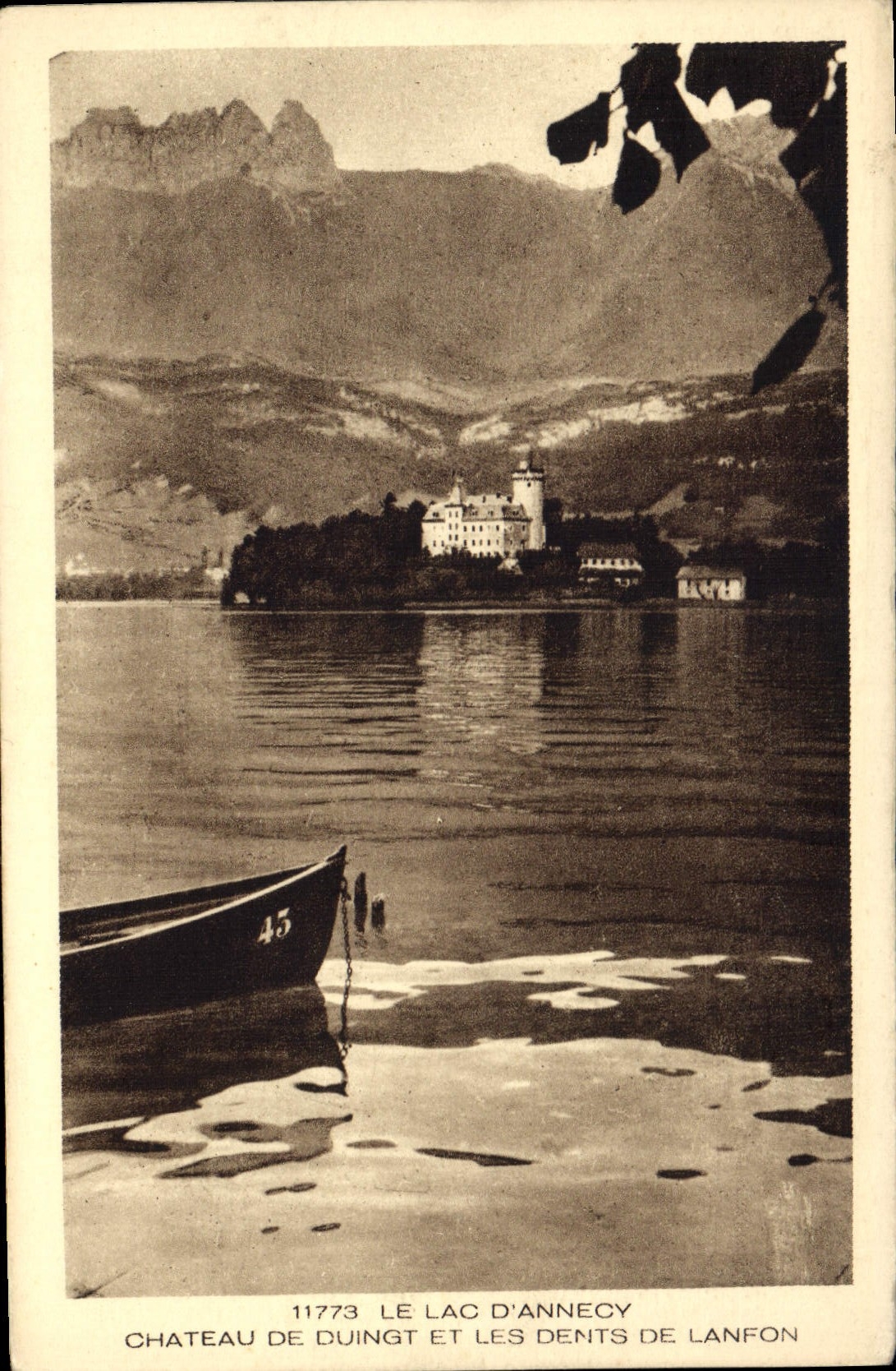 Château de Duingt et les Dents de Lanfon — Lac d'Annecy — Collection Les Deux Savoie