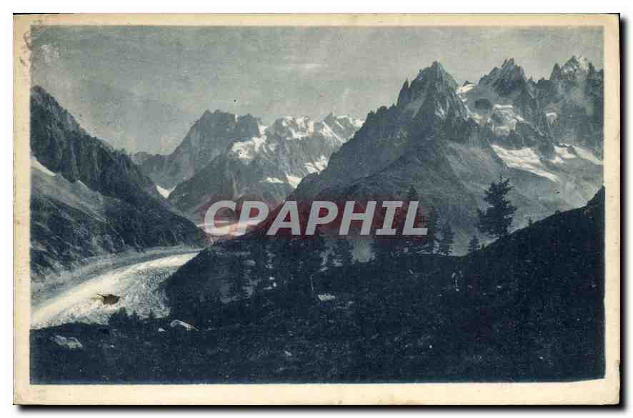 CPA Chamonix Mer de Glace Vue de la Flegere 