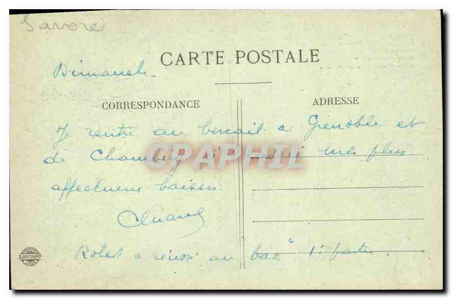 CPA Aix les Bains Abbaye d'Hautecombe  — Rückseite