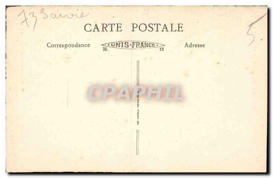 CPA Aix les Bains Pont de l'Abime  — Verso
