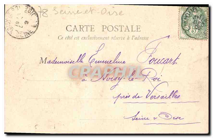 CPA Chateau de Dampierre S et O Le Parc  — Rückseite