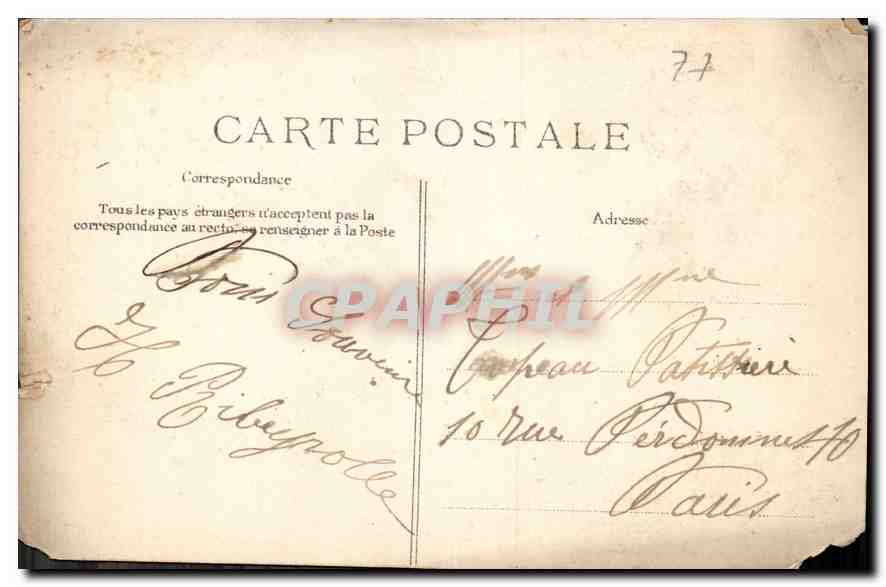 CPA Gretz Armainvilliers Maison du Garde du Donaine d'Armain Villers  — Verso