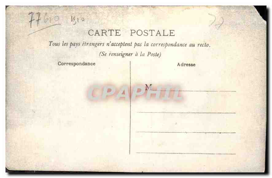 CPA Fontenay Tresigny S et M Chateau de la Plumasserie  — Rückseite