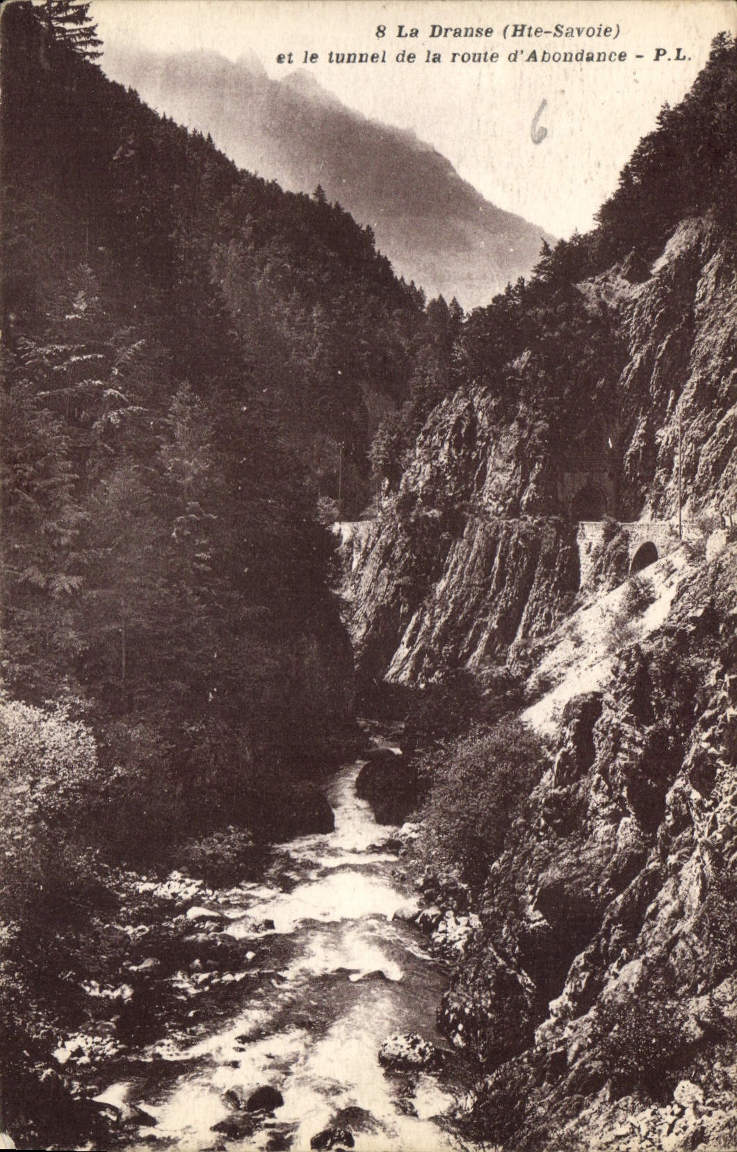 La Dranse (Haute-Savoie) et le tunnel de la route d'Abondance — P.L. n°8