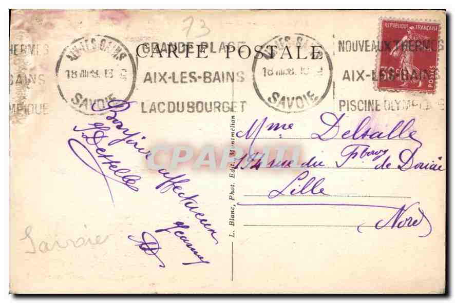 CPA Aix les Bains Royale Abbaye d'Hautecombe sur le bord du lac du Bourget  — Rückseite