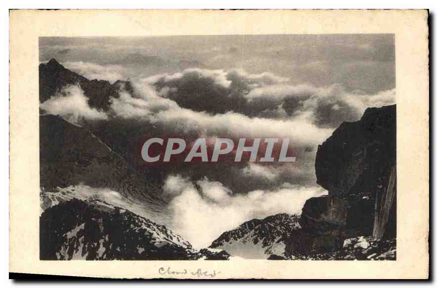 Wolkenmeer, Blick auf die Aiguille du Goûter — Chamonix — G. Tairras, phot.-publ. Chamonix-Mont-Blanc