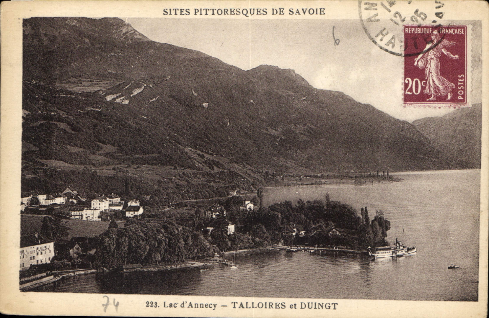 Lac d'Annecy — Talloires et Duingt — Sites pittoresques de Savoie — éditeur Faudo, Annecy, n°223