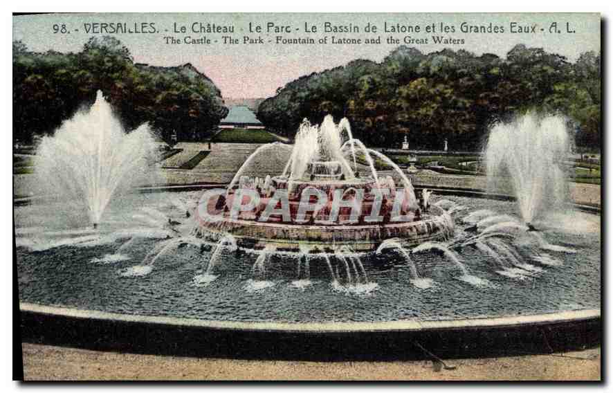 CPA Versailles Les Chateau Le Parc Le Bassin de Latone et le Grandes Eaux 