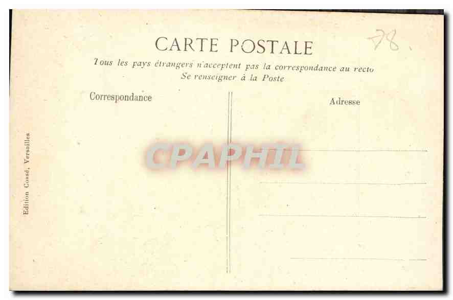 CPA Versailles Grandes Eaux Bassin de Latone et Tapis Vert  — Verso