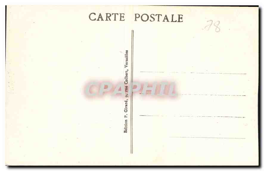 CPA Versailles Le Parc La Colonnade Enlevement de Proserpine par Pluton  — Verso