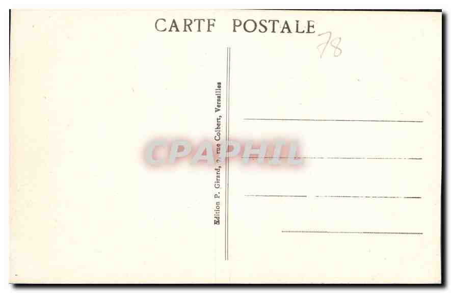 CPA Versailles Allee Royale et Bassin d'Apollon  — Verso