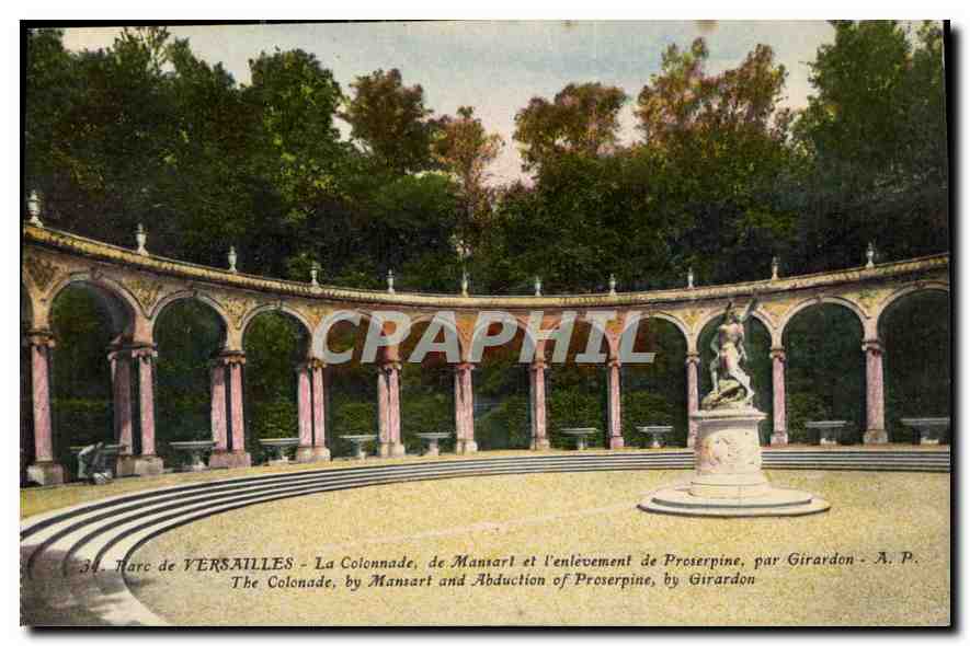 CPA Parc de Versailles La Colonnade de Mansarl et l'enlevement de Proserpine 